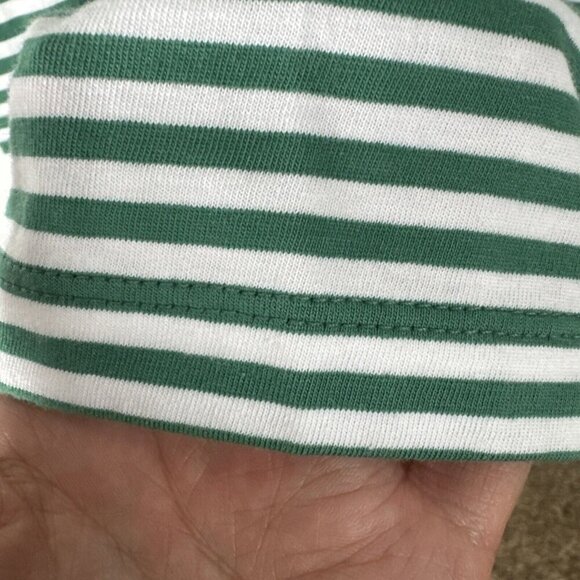 J.Crew Factory  Men's XL Slim Washed Short Sleeve Crew Tee Green Striped NWT - Picture 3 of 12